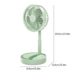 Height-adjustable, rechargeable telescopic stand fan