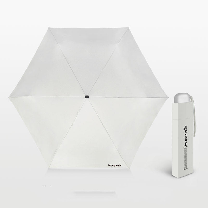 Mini Slim UV Umbrella, with 6 Ribs & 99% UV Block, for Sunny & Rainy Days