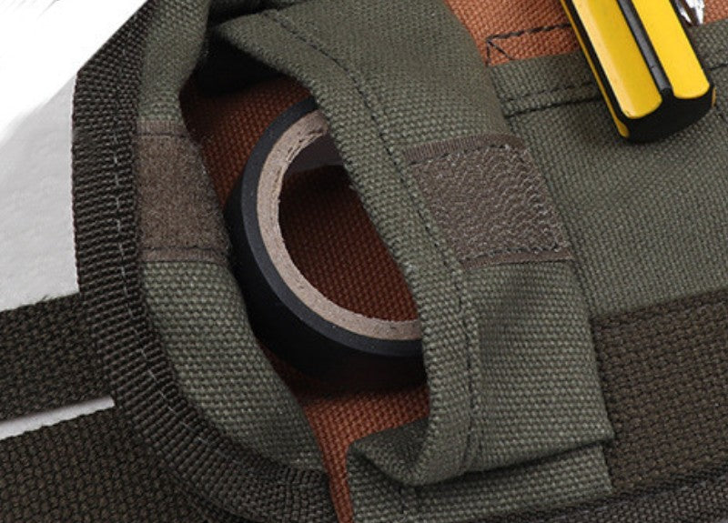 Durable Portable Tool Roll Storage Bag, with 19 Slots & 5 Pockets, for Home, DIY & More