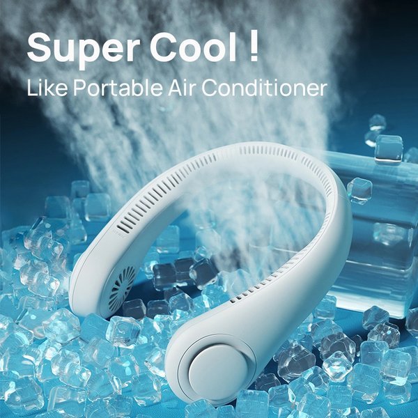 Mini portable neck fan