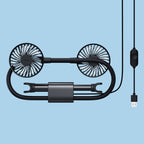 Car Headrest Cooling Fan, with 2-Speed, 360¬∞ Rotatable Design & 1.5m USB Cable, for Front & Back Seats