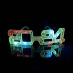 LED Glowing New Year Glasses 2025 Glitter Glasses For Party Evening Decoration