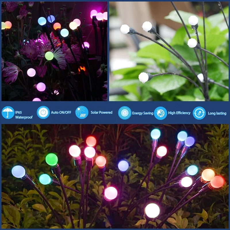 Solar Garden LED Firefly Plug Light
