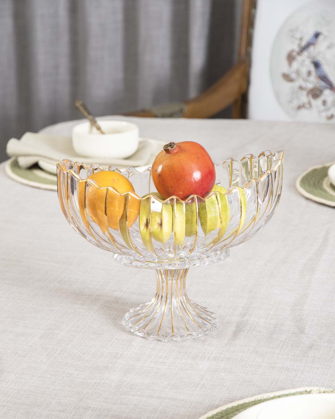 Crystal Glass Lotus Decorative Bowl