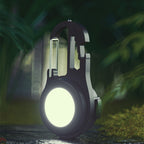Portable Rechargeable Multifunction Light on Keyring, with Screwdriver, Window Breaker, Bottle Opener