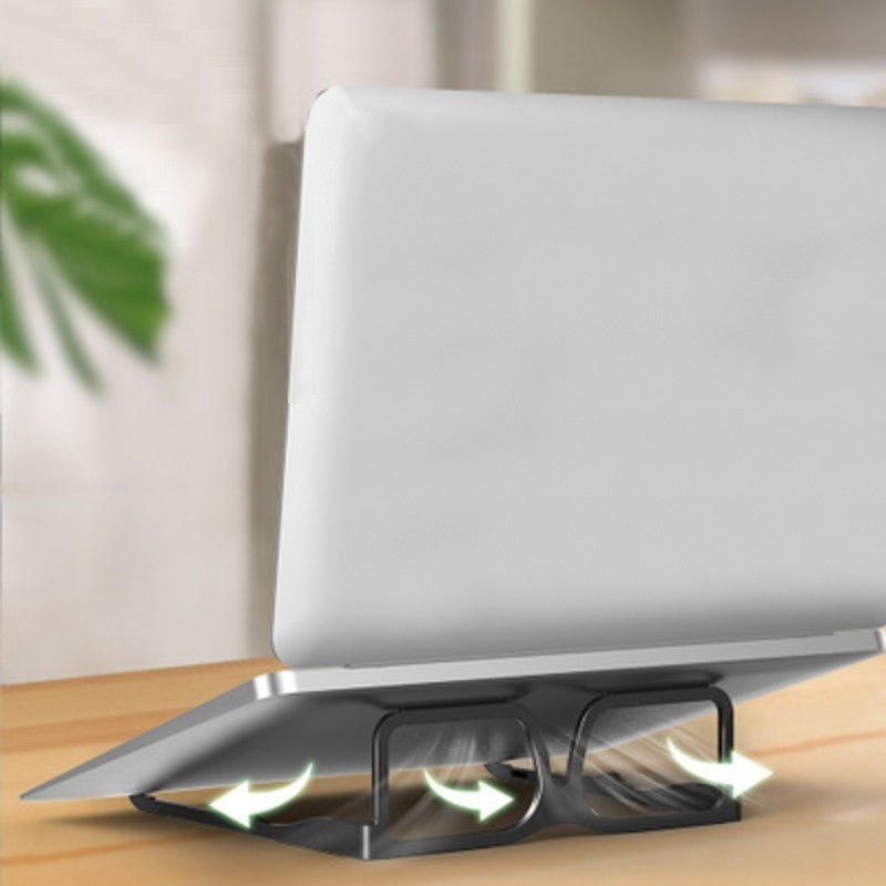 Foldable Aluminum Alloy Glasses Style Laptop Stand, for Laptop, Tablet and Book