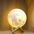 Rechargeable 3D Moon Night Light, with Touch Control & USB Charging Cable, Best Gift for Friends, Kids and More
