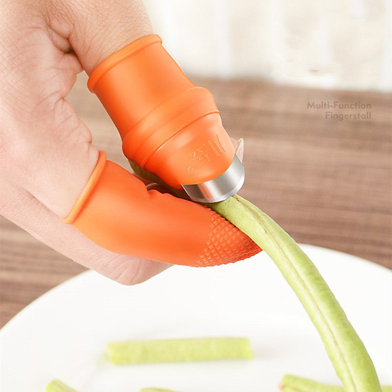 Finger Cots Protectors with Cutting Blade, for Cutting Green Onion, Garlic, Ginger & More