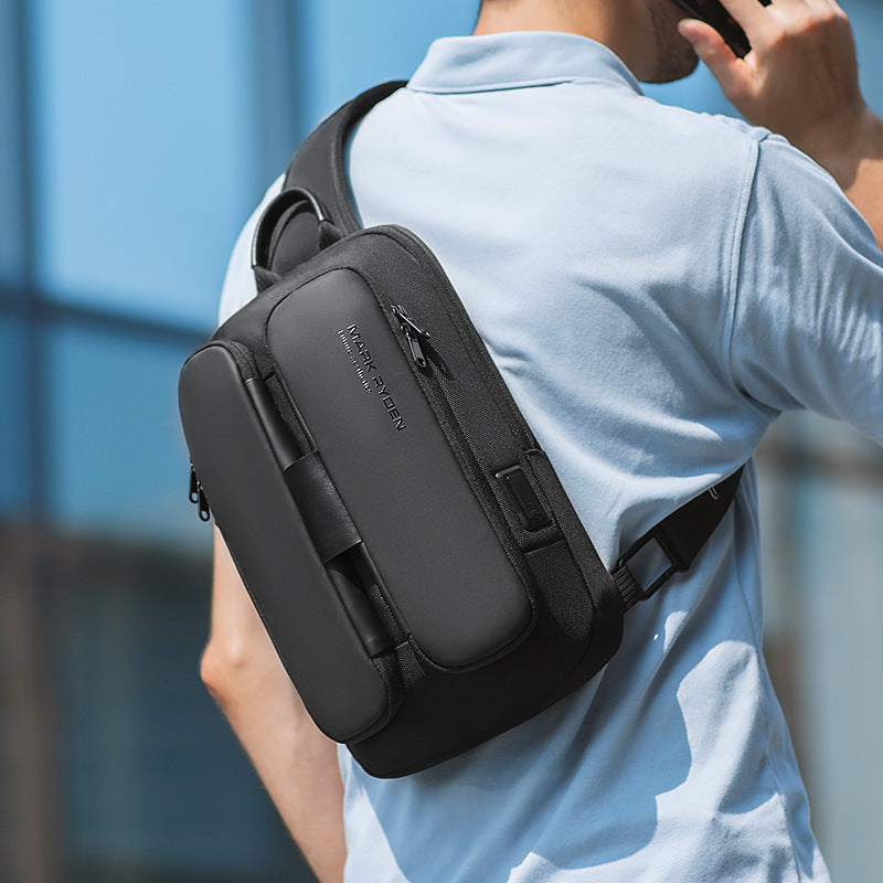 Portable Cool Sling Bag, with Large Capacity, Waterproof Material & Anti-theft Pockets, for Travel, Work & More