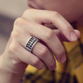 Vintage Silver Abacus Adjustable Ring, for Good Luck & Wealth