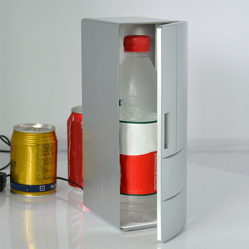 Portable Compact USB Mini Fridge with Heat & Cool Modes, for Skincare, Medications, Beverage