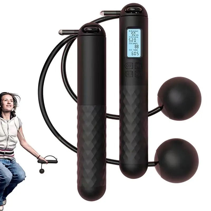 Wireless Jump Rope with Counter – Weighted Handles for Home Cardio Workouts