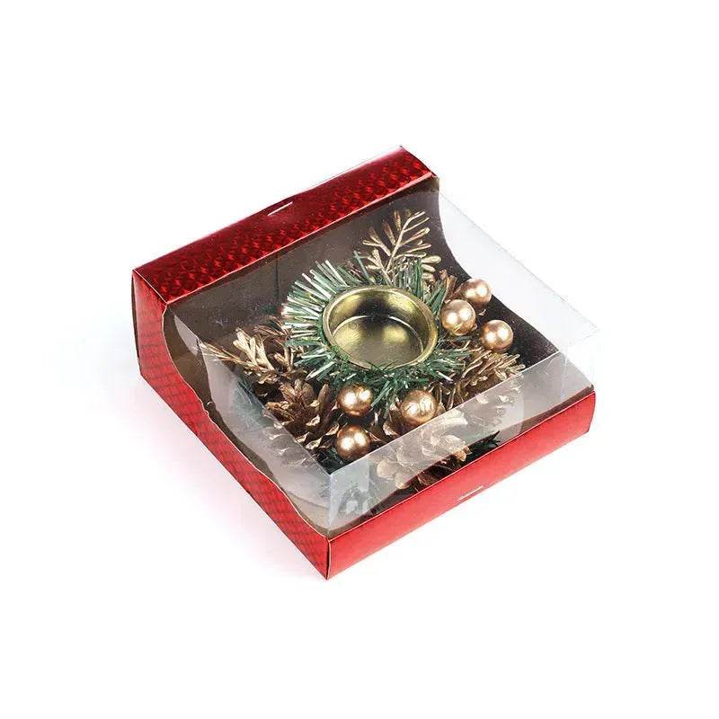 Christmas candle wreath Xmas New Year candle holders decors