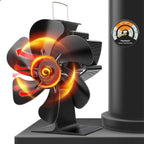 ThermoBreeze | Heat Powered Stove Fan – Silent Operation, No Electricity, Efficient Heat Distribution