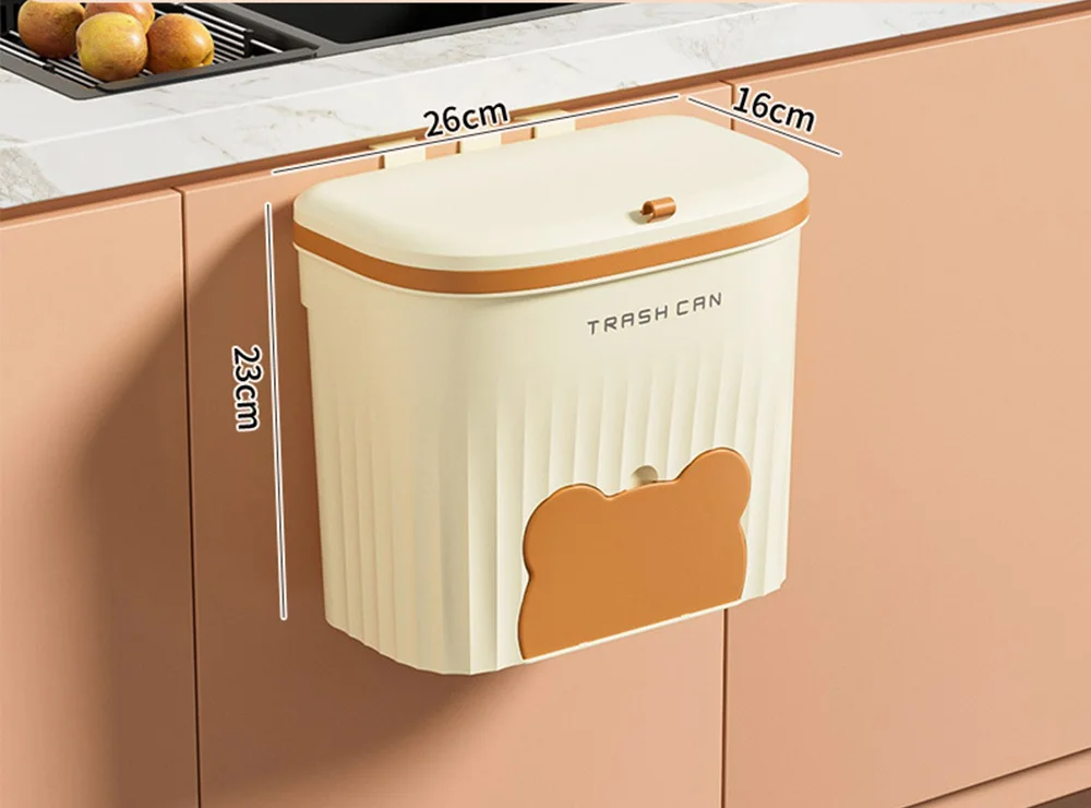 EcoBin Kitchen & Bathroom Wall Trash Can – 8.5L / 12L with Lid
