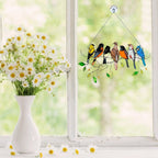 Stained Glass Bird Suncatcher - Francia