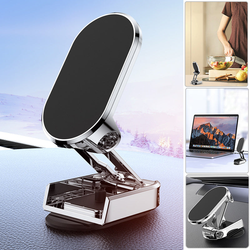 Foldable metal car phone holder