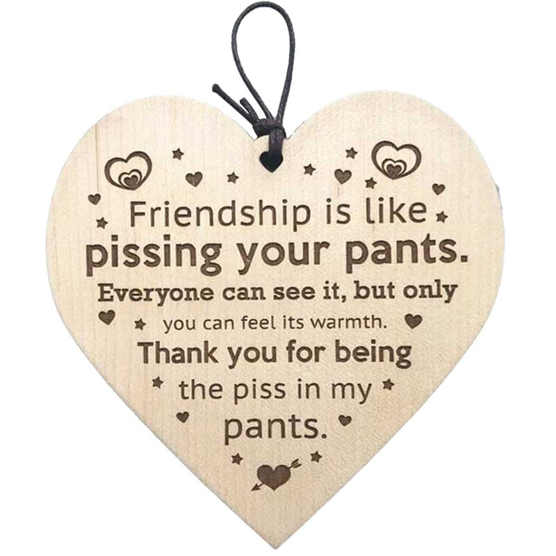Friendship Wood Pendant Christmas Tree Decor (3 Pieces)