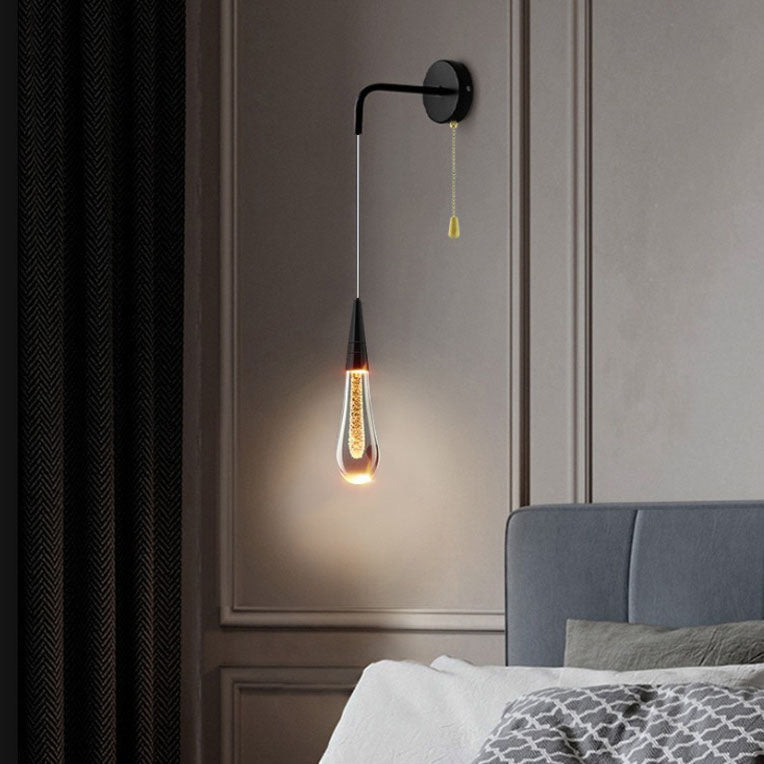 LumeTear Luxe LED Wall Lamp Dimmable Drop Design for Bedroom and Living Room