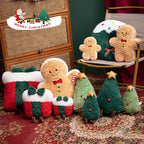 Christmas Gingerbread Man Plush Cushion Pillow