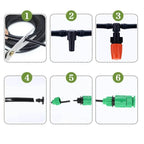 Garden Sprinkler Set with Adjustable Mist or Spray Nozzles and 5–20 m Hose