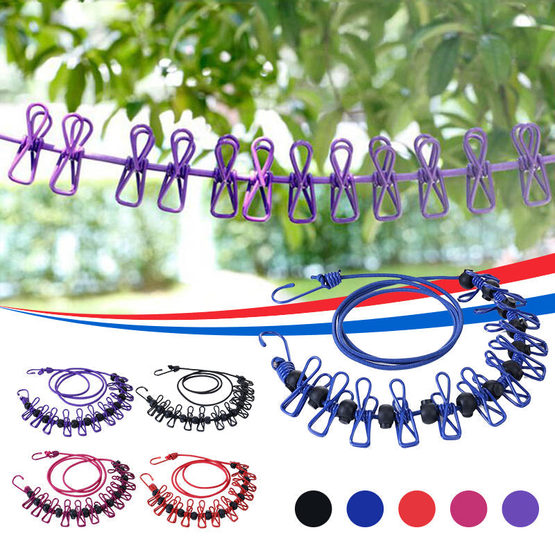 Portable elastic travel dress rack