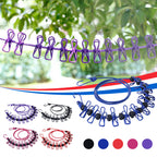 Portable elastic travel dress rack