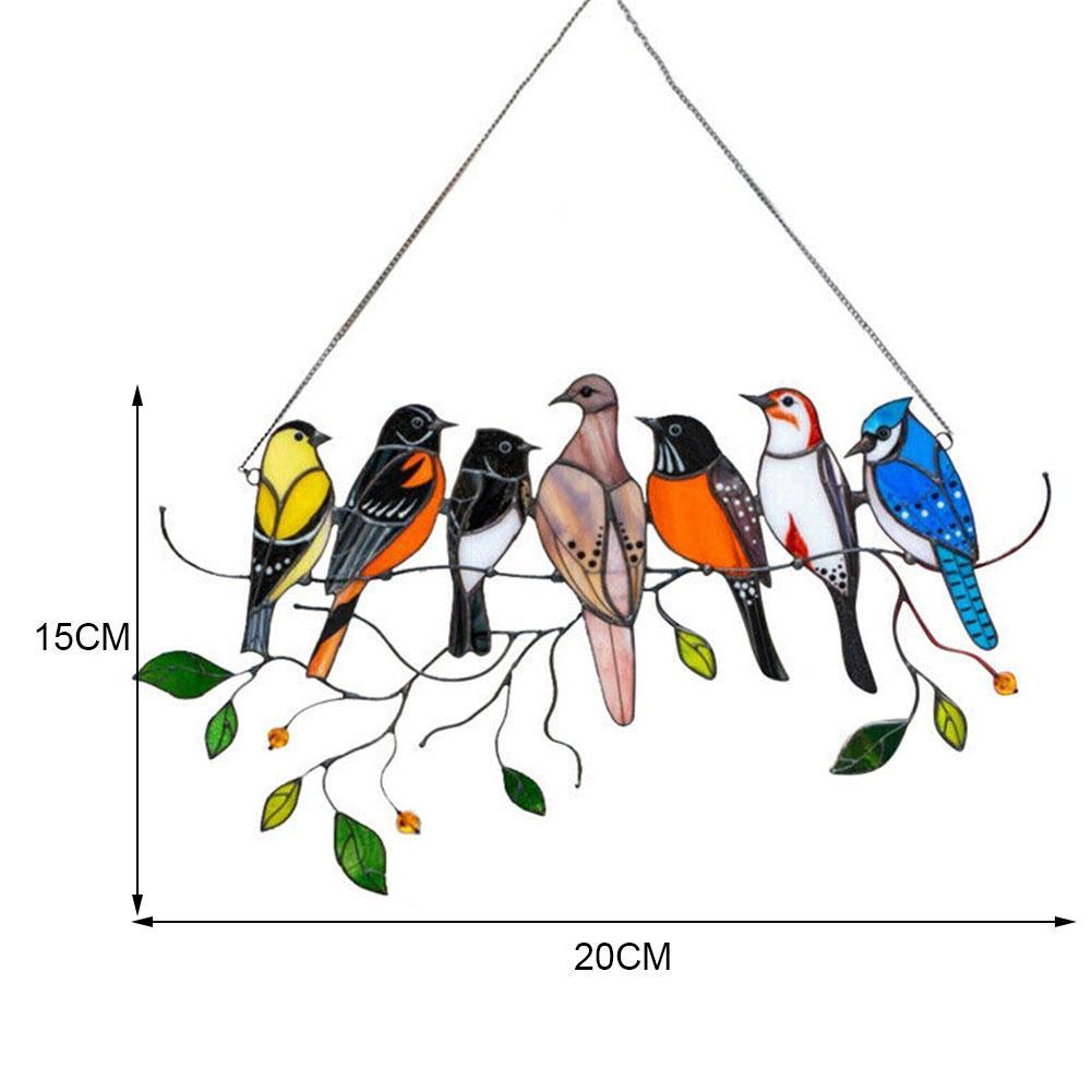 Stained Glass Bird Suncatcher - Francia