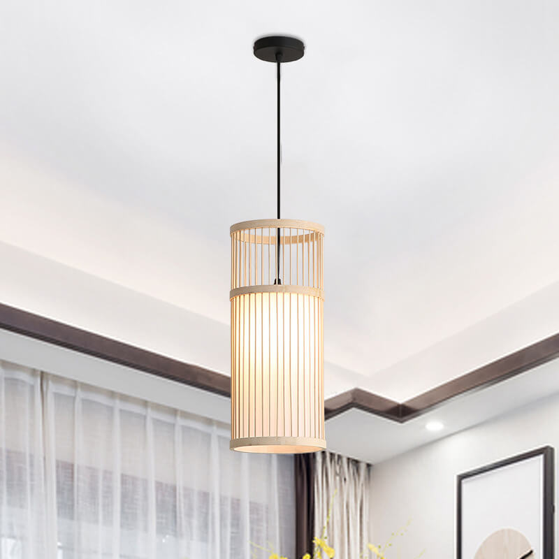 Bambora Zen Pendant Light | Handwoven Bamboo Lantern | Japanese Design | Natural Elegance