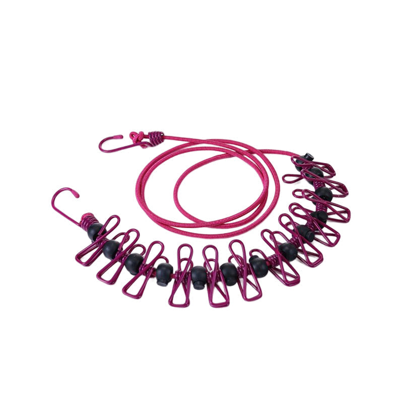 Portable elastic travel laundry rack