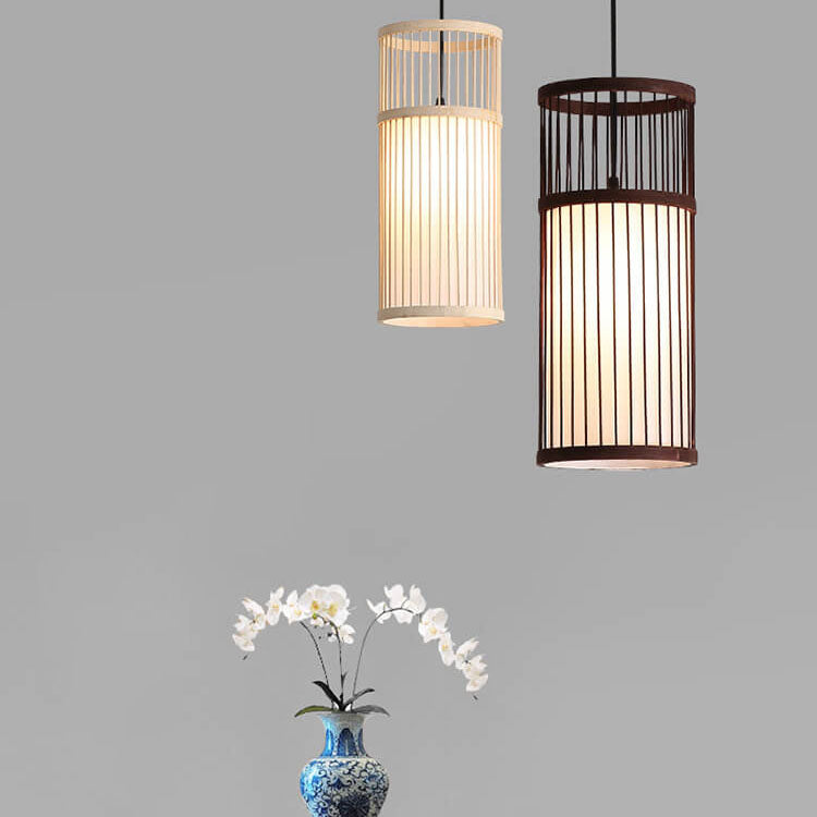 Bambora Zen Pendant Light | Handwoven Bamboo Lantern | Japanese Design | Natural Elegance