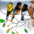Stained Glass Bird Suncatcher - Francia