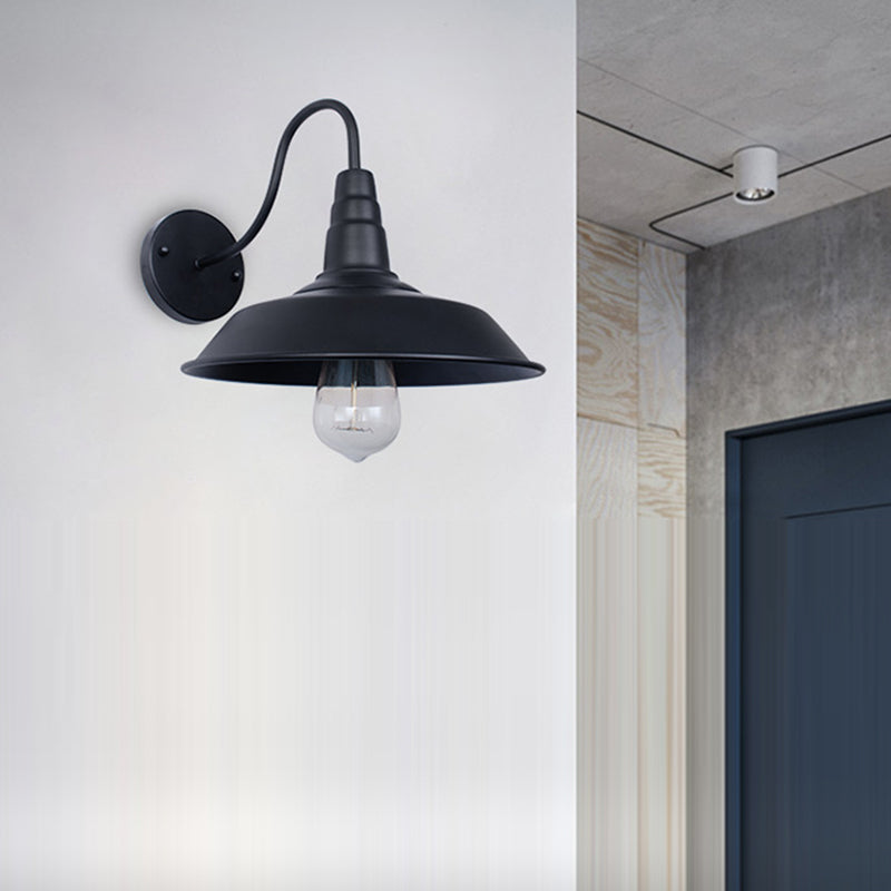 Noctura Classic Wall Lamp | Vintage Design | Iron Frame with Round Glass Shade | 1-Light Dining Room Lighting