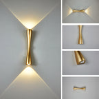 Modern Simple Long Horn 2-Light LED Indoor and Outdoor Wall Light