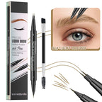 2-in-1 Dual-Ended Eyebrow Pencil with Micro-Fork Tip Applicator and Precise Brush Tip