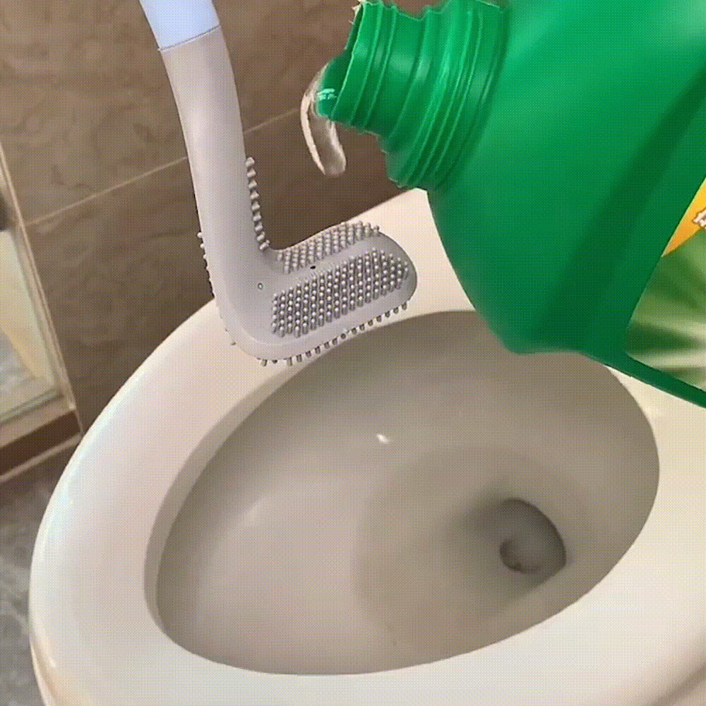 Long-handled Toilet Brush - Say goodbye to stains.