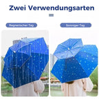 Rain umbrella hat for fishing and gardening