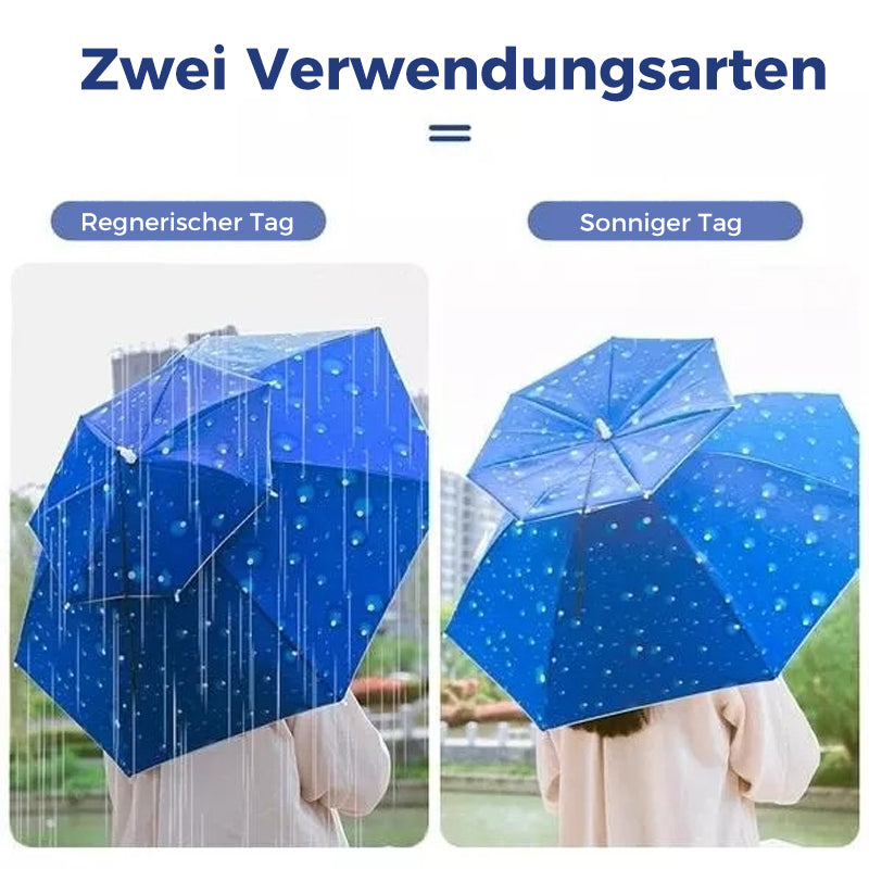 Rain umbrella hat for fishing and gardening