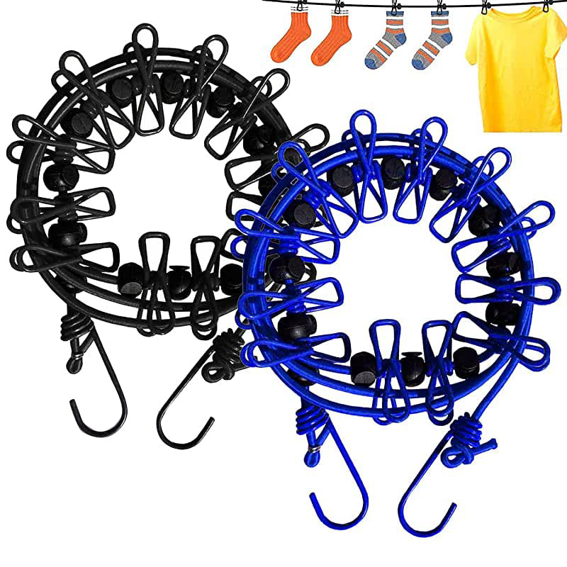 Portable elastic travel dress rack