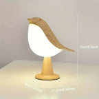 Wooden Bird LED Touch-Switch Night Lamp