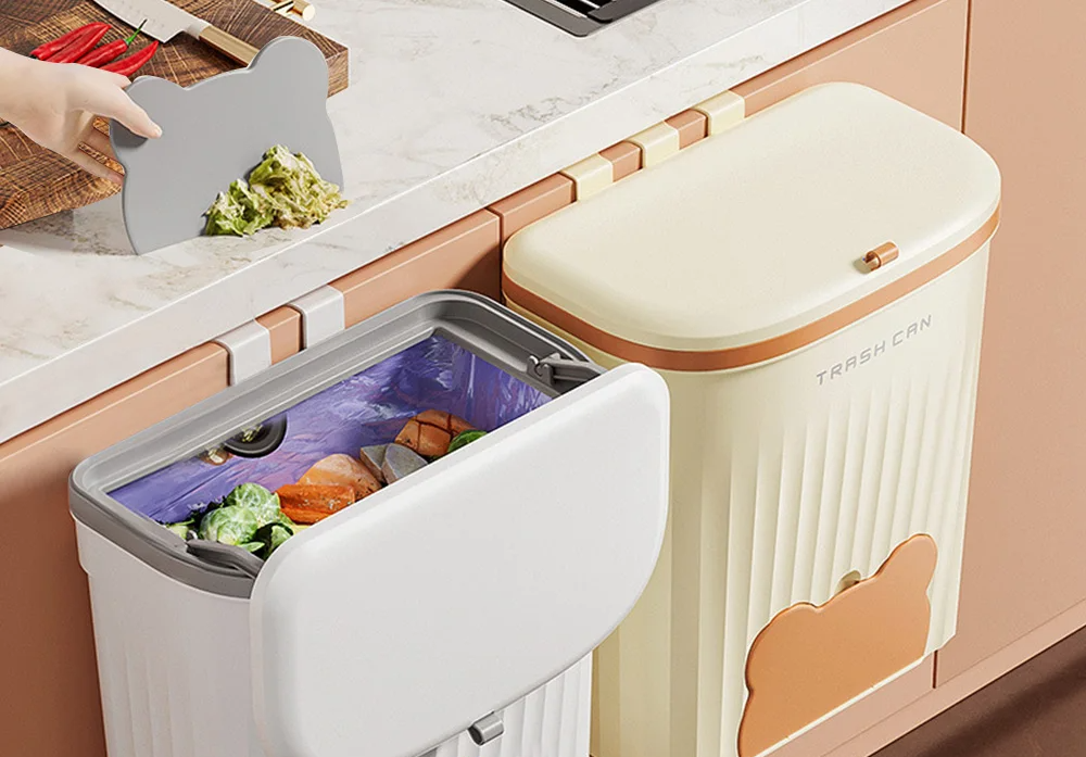 EcoBin Kitchen & Bathroom Wall Trash Can – 8.5L / 12L with Lid