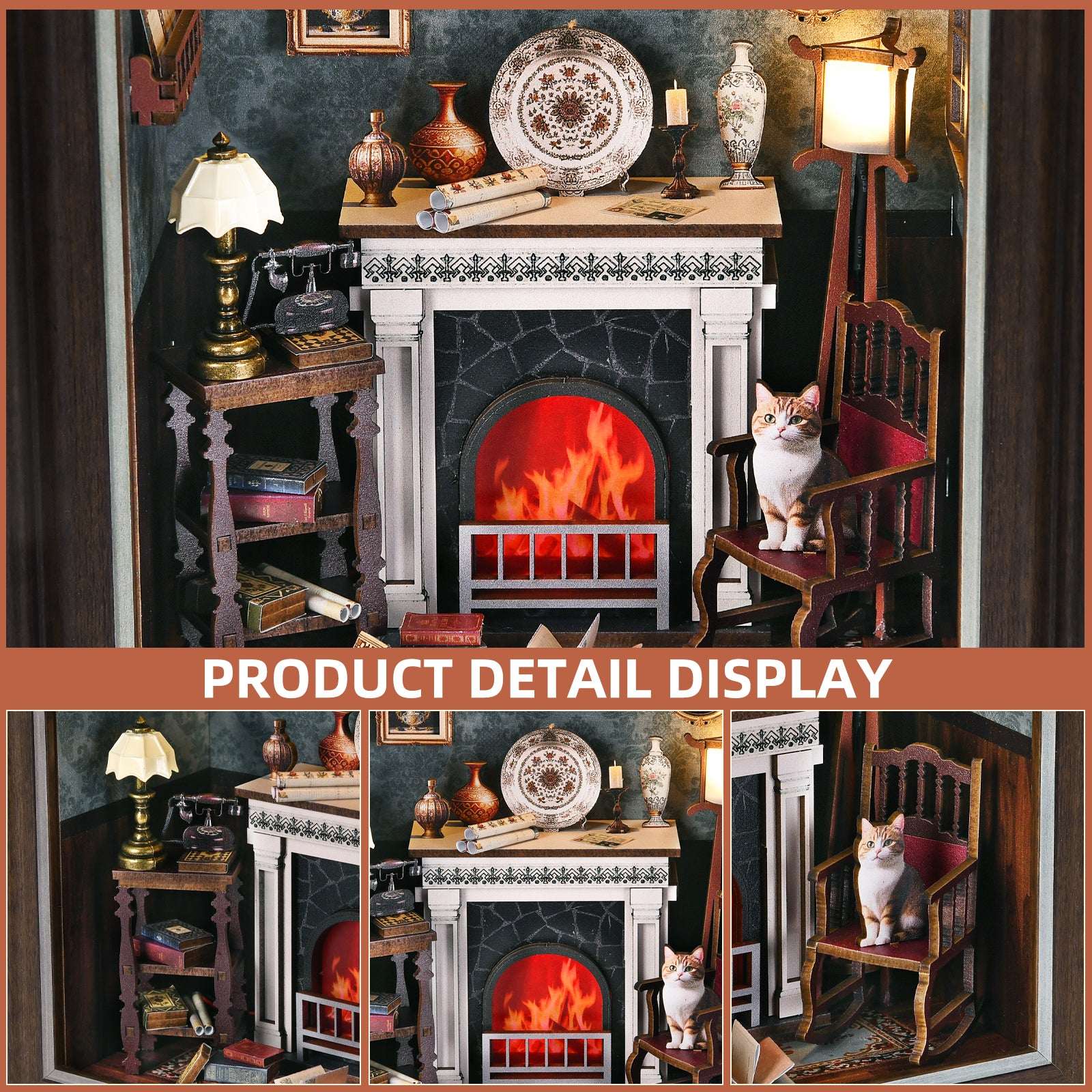 Fireplace DIY Book Nook Kit