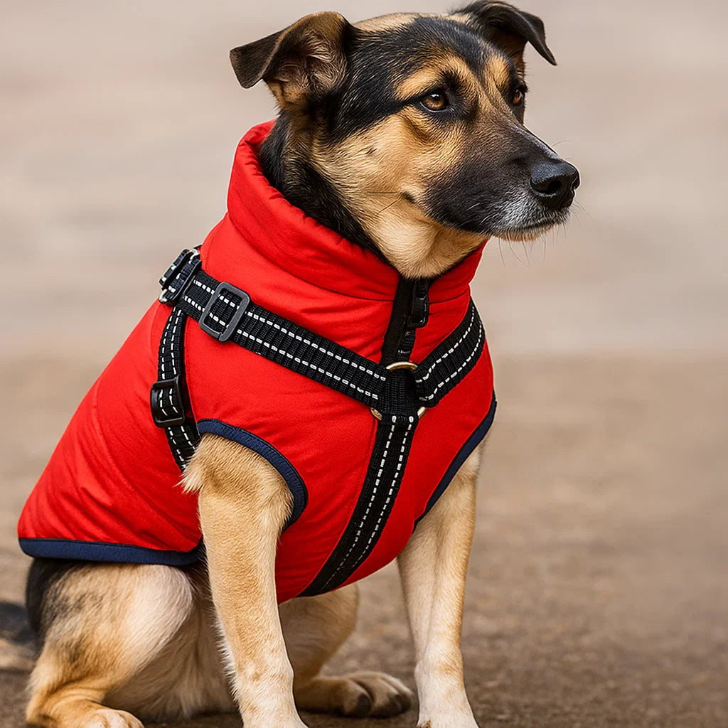 Dog Coat Harness Winter Walks
