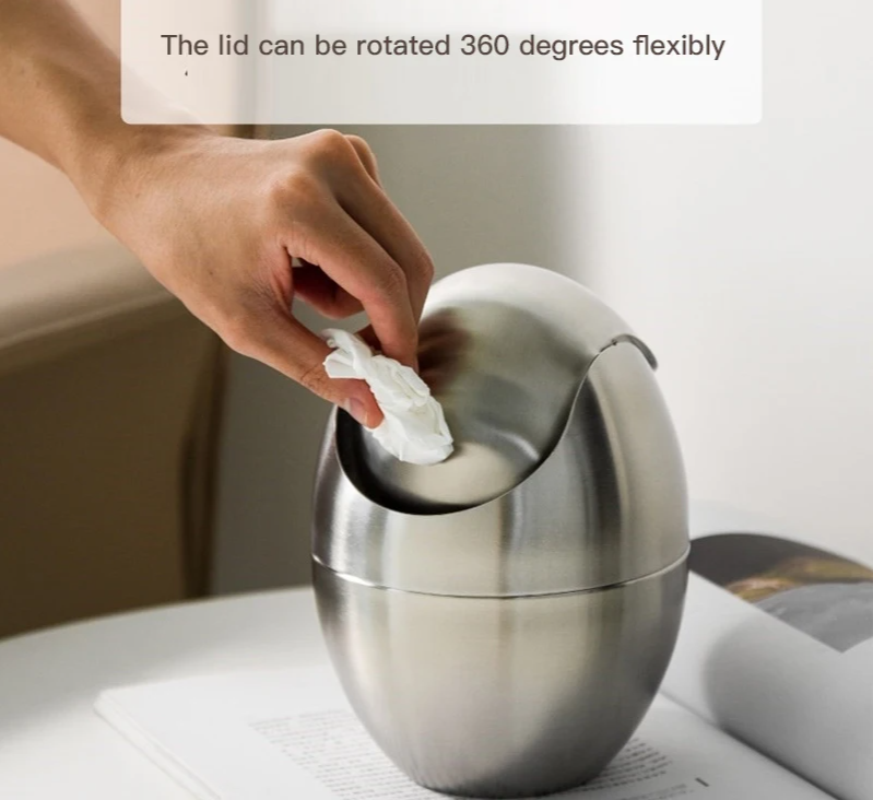 LuxBin Mini Trash Can made of Stainless Steel