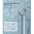 Handheld High-Pressure Showerhead with 5 Spray Modes and One-Button Water Stop