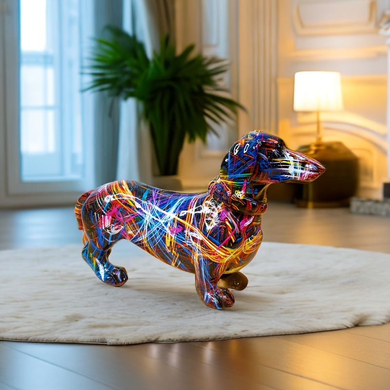 Graffiti Dachshund Sculpture
