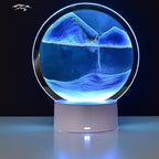 Creative Round Hourglass Quicksand 3D LED Night Light Table Lamp