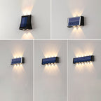 Modern Simplicity Solar Waterproof Rectangular ABS PMMA LED Wall Light Lamp For Outdoor Patio