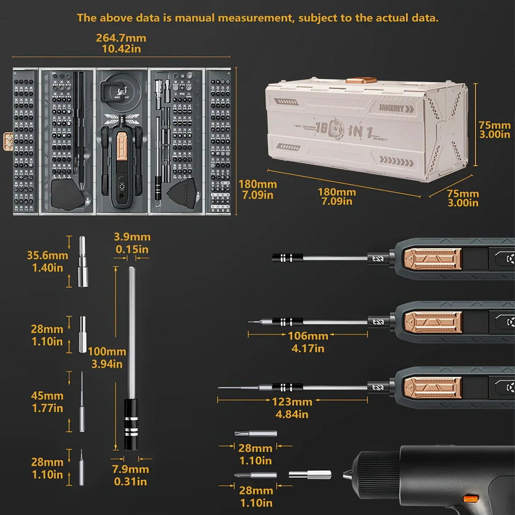 EliteCraft 180-piece Precision Screwdriver Set | Comprehensive toolkit for precision tasks and repairs