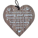 Friendship Wood Pendant Christmas Tree Decor (3 Pieces)